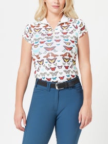 Kastel Resort Short Sleeve UPF Cream Butterfly Shirt