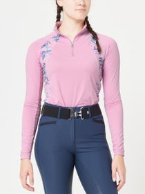 Kastel Spring 1/4 Zip Long Sleeve UPF Shirt- Lilac