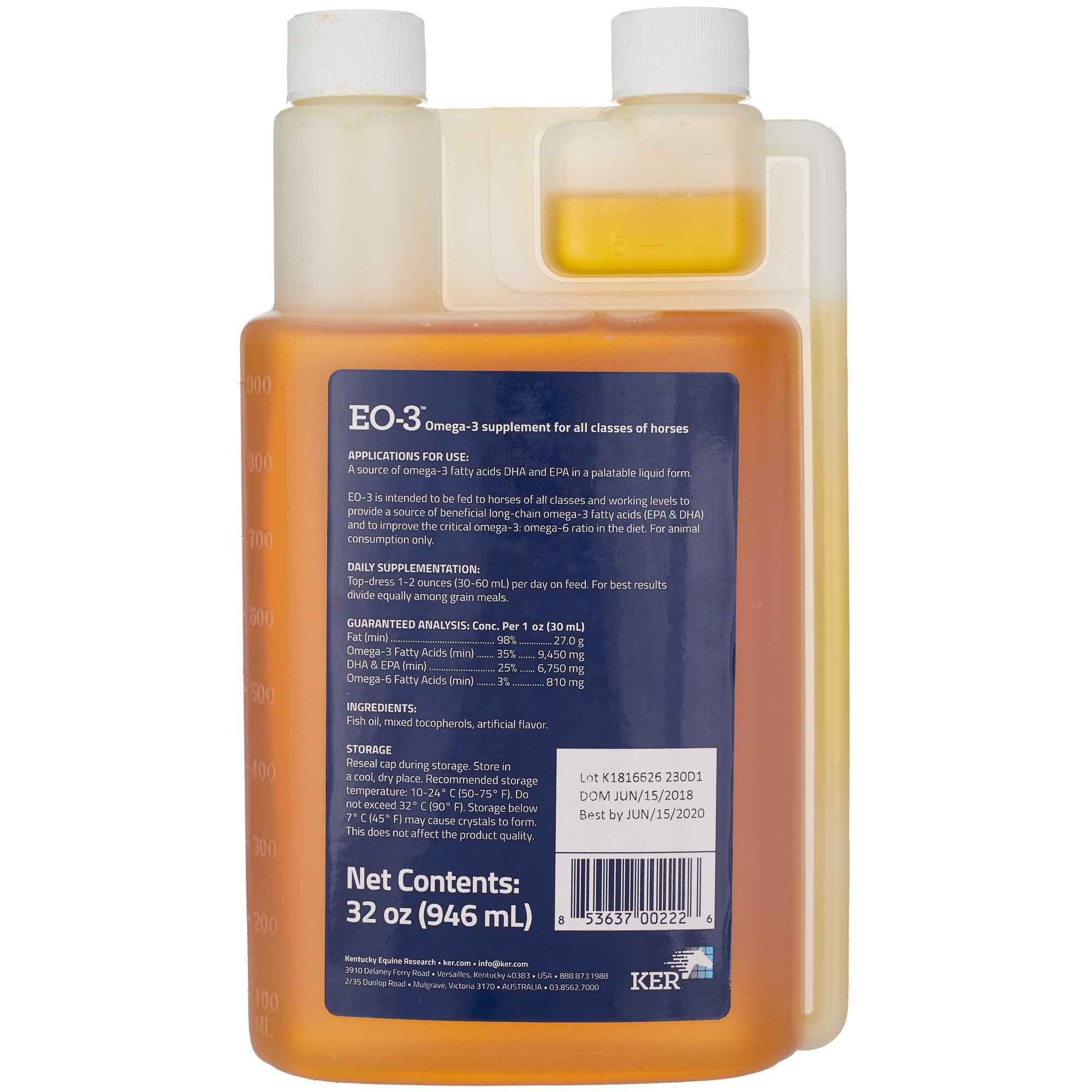 KER EO3 Omega-3 Equine Supplement 32 oz. - Riding Warehouse