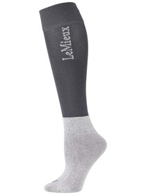 LeMieux Competition Socks -2 Pack Slate Grey MD