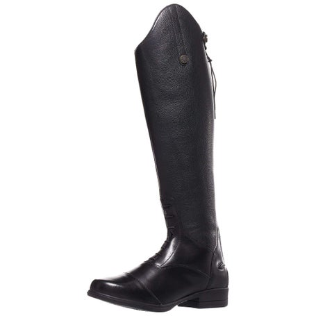 Moretta Gianna Tall Leather Field Riding Boots - Black