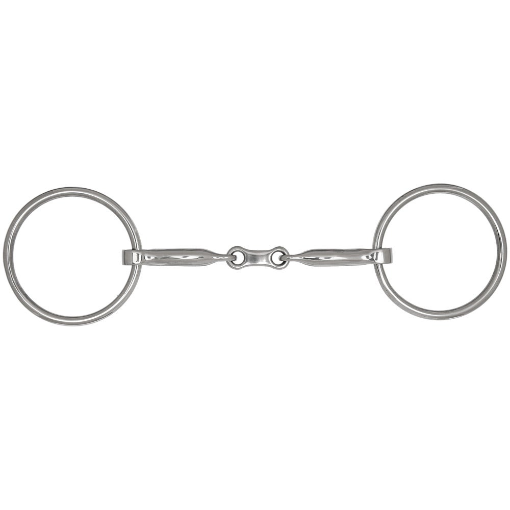 AMIDALE LOOSE RING FRENCH LINK SNAFFLE BIT S/S GERMAN SILVER FLAT LINK BNWT 