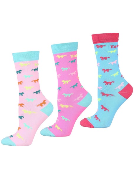 TuffRider Kids Neon Pony Socks 3-Pack