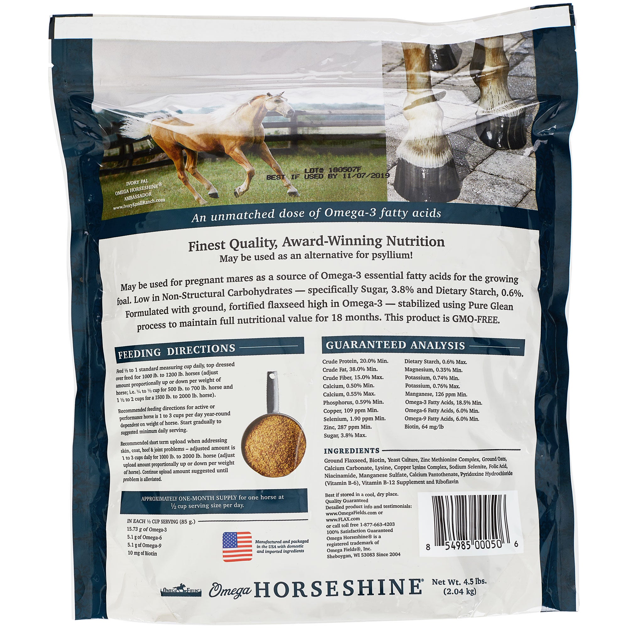 Omega Horseshine Omega 3 Fatty Acid Horse Supplement Riding Warehouse