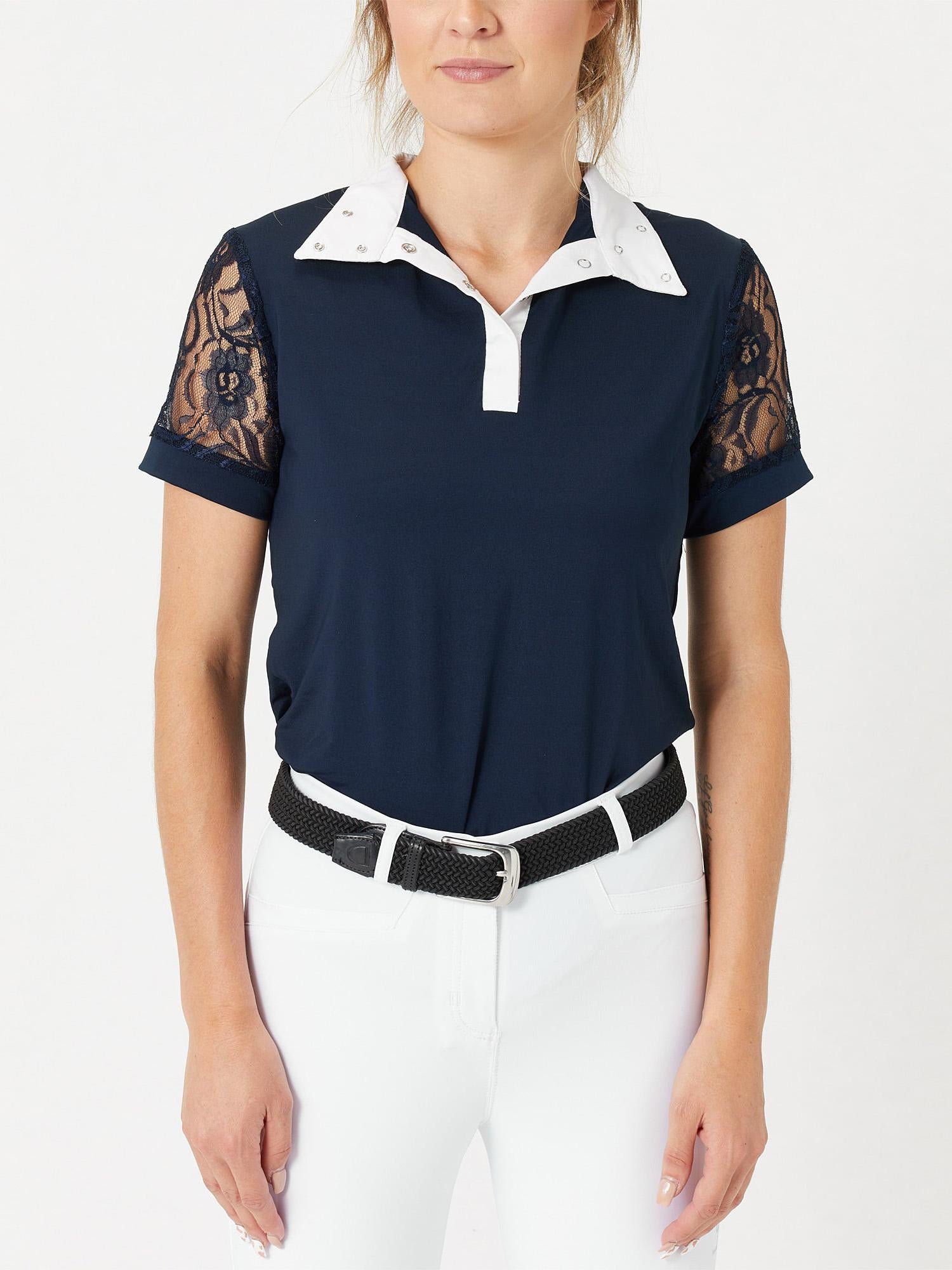 Ovation Ladies' Elegance Lace Short Sleeve Show Shirt - Riding Warehouse