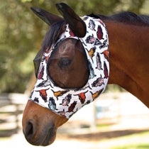 Prof Choice Patterned Fly Mask  Steerhead  Pony
