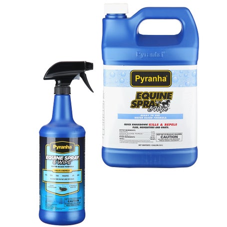 Pyranha Equine Spray & Wipe Fly Spray Repellent 1 Gal