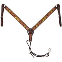 Rafter T Breast Collar- Painted Sunflower