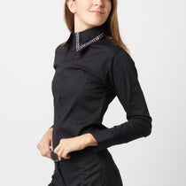 Royal Highness Zip Western Show Shirt-4 Line Crystals