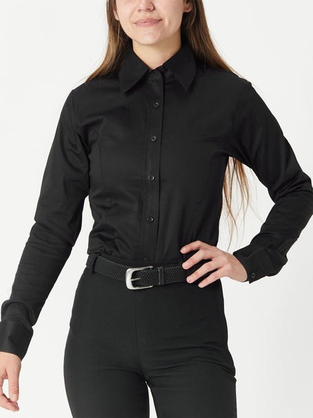 Royal Highness Ladies Button Shirt w/Zipper Black