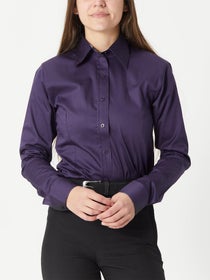Royal Highness Ladies' Button Shirt w/Zipper Plum
