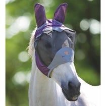 Shires FlyGuard DeLuxe Mask w/ Ears Purple Pony