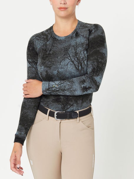 SmartWool Womens Classic Thermal Base Layer Crew Print