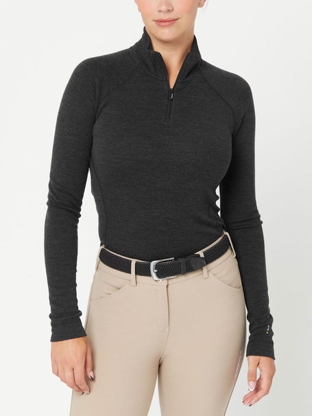SmartWool Womens Classic Base Layer 1/4 Zip Top Solid