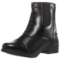 Moretta Anita Lace-Up Back Zip Paddock Boots - Black