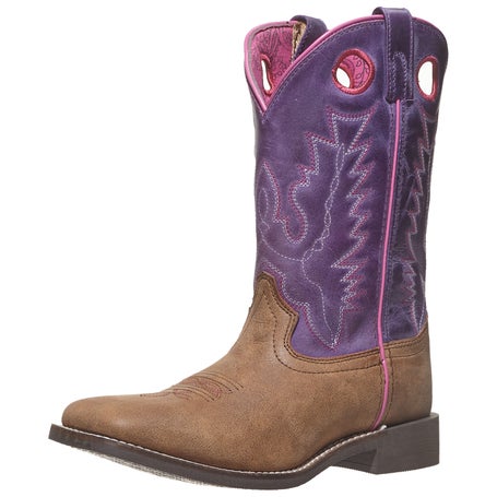 Smoky Mountain Kids Tracie Purple Square Toe Boots