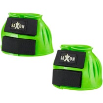 Saxon PVC Ribbed Bell Boots Lime Green Pony