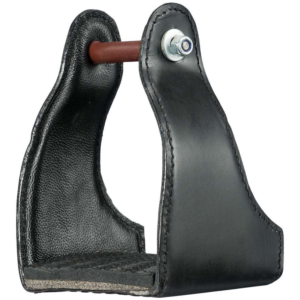Tough1 Leather Covered Plastic Endurance Trail Stirrups Riding Warehouse