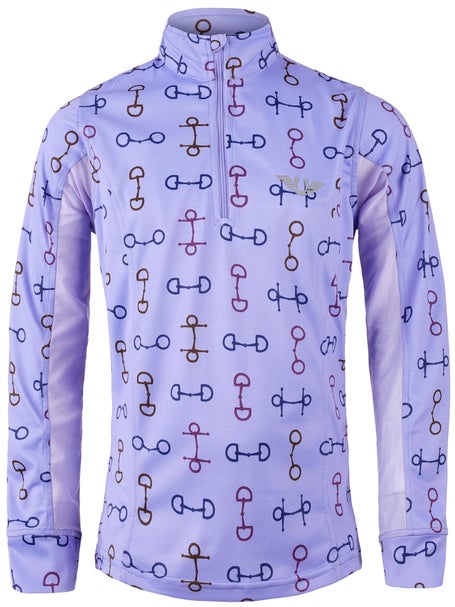 TuffRider Childrens Long Sleeve Print Sport Shirt