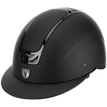 Tipperary Royal Black Matte Gloss Trim Helmet-Wide Brim