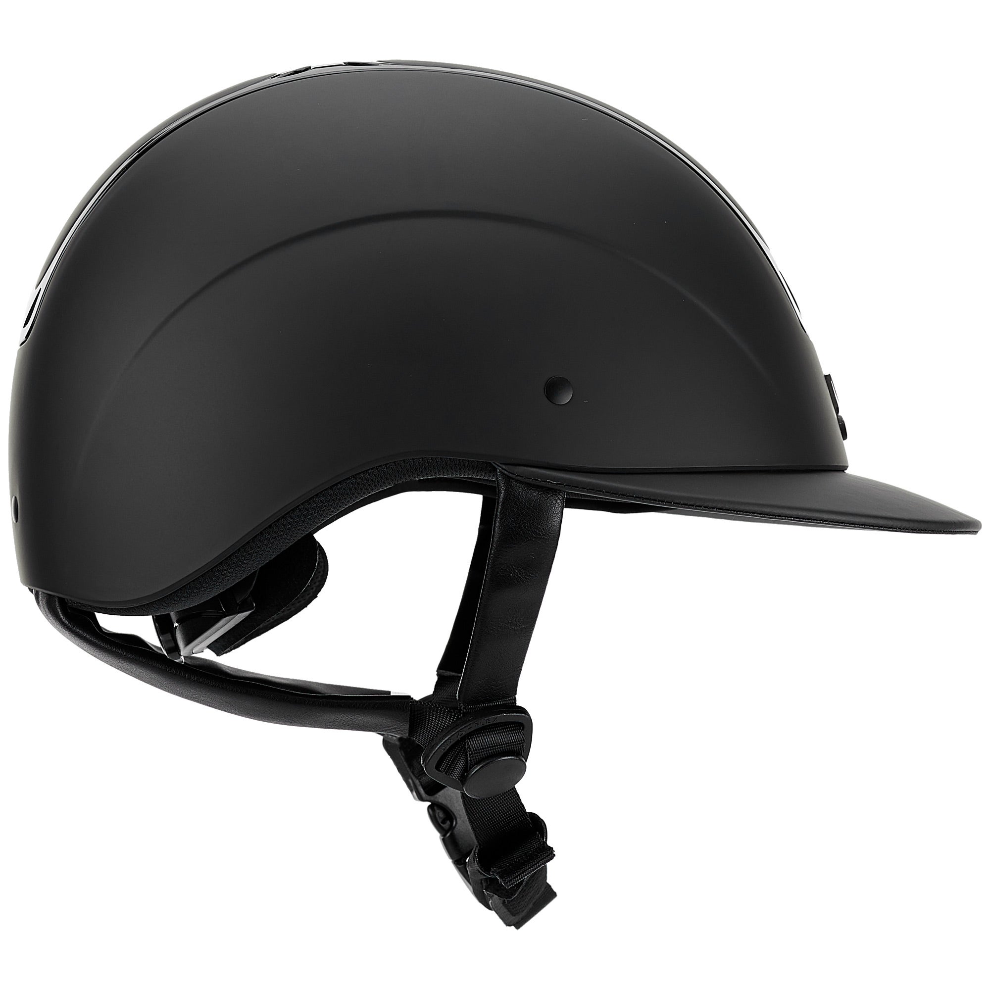 Tipperary Royal Black Matte Gloss Trim HelmetWide Brim Riding Warehouse