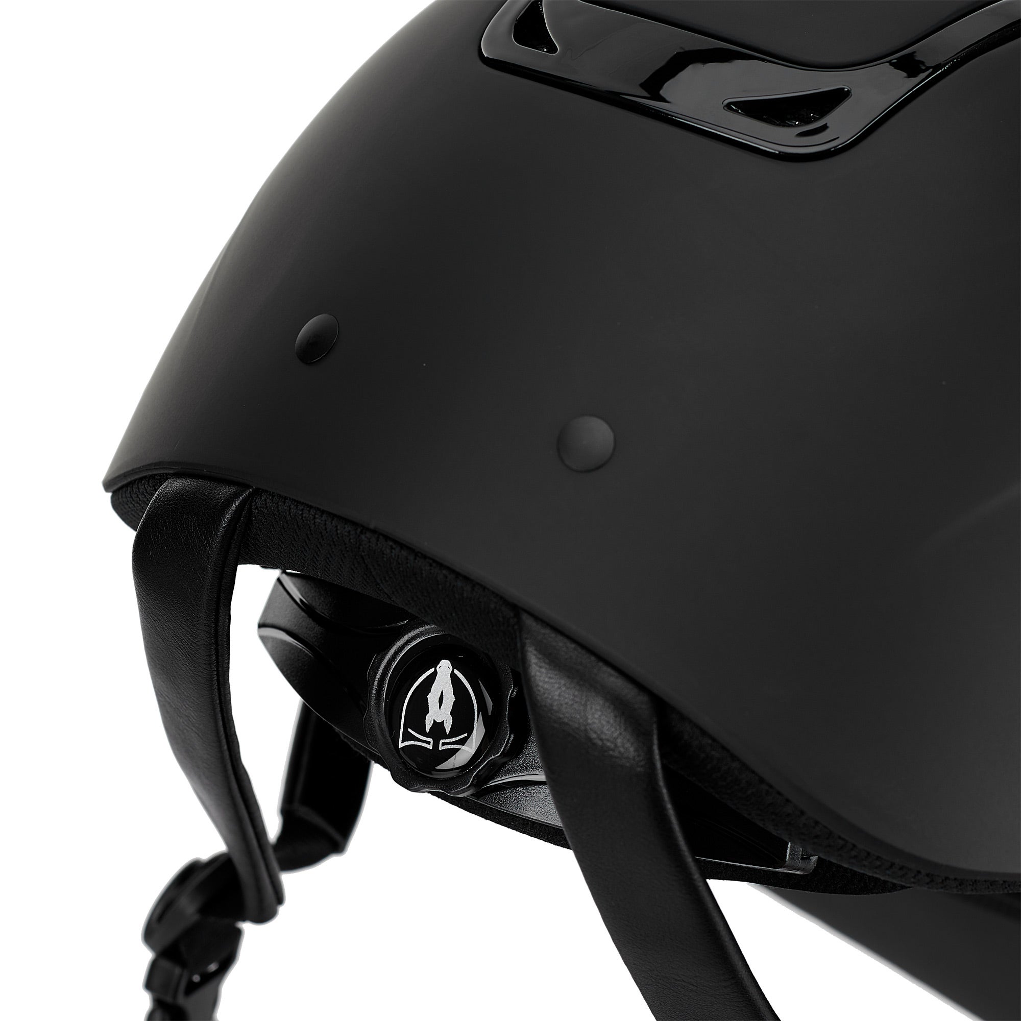 Tipperary Royal Black Matte Gloss Trim HelmetWide Brim Riding Warehouse