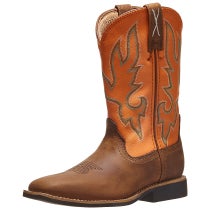 Twisted X Kid's Top Hand Western Boots - Tan & Orange