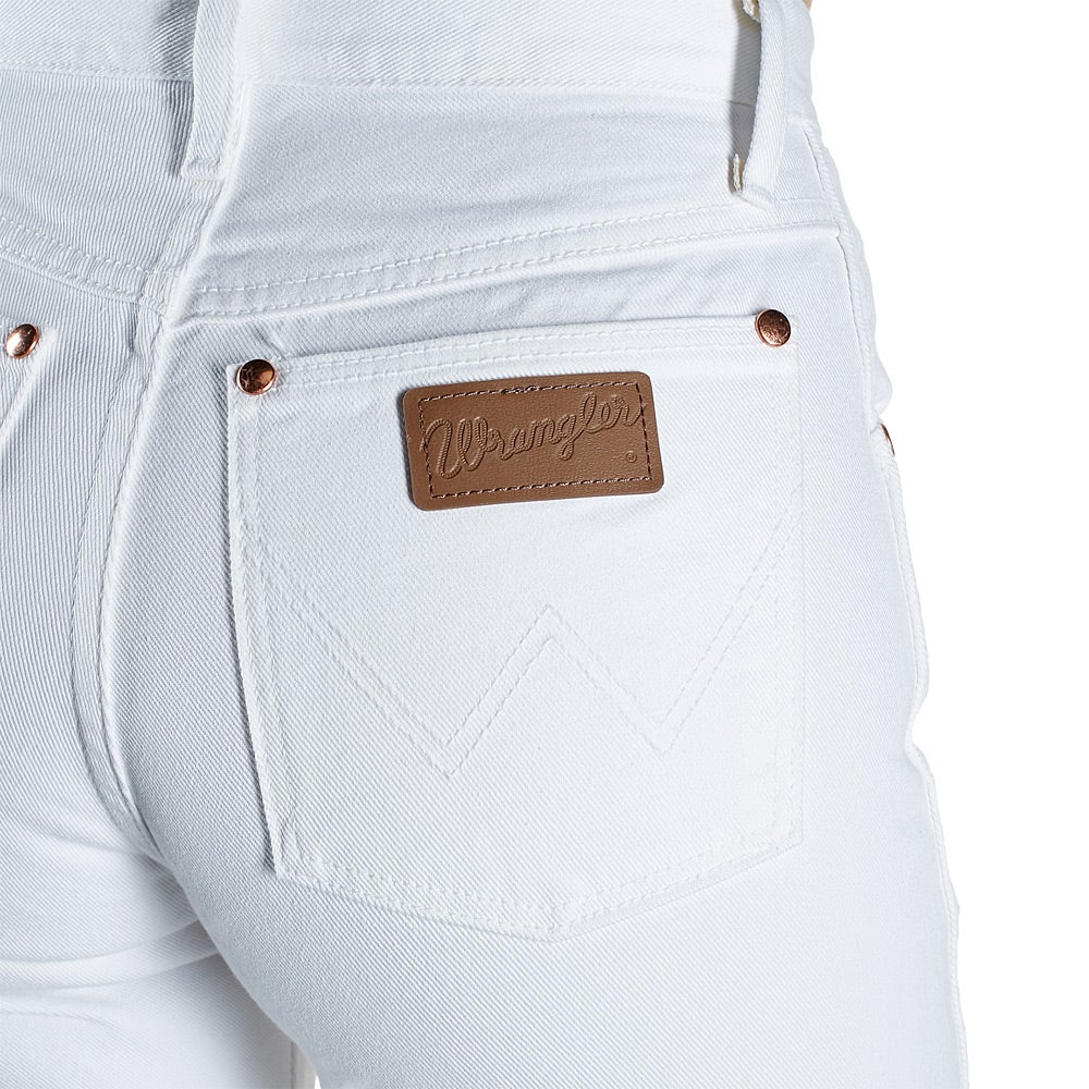 white wrangler jeans