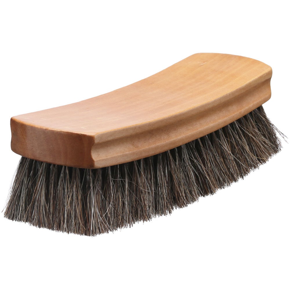 TailWrap Wood Back Big Bushy Horse Hair Body Brush