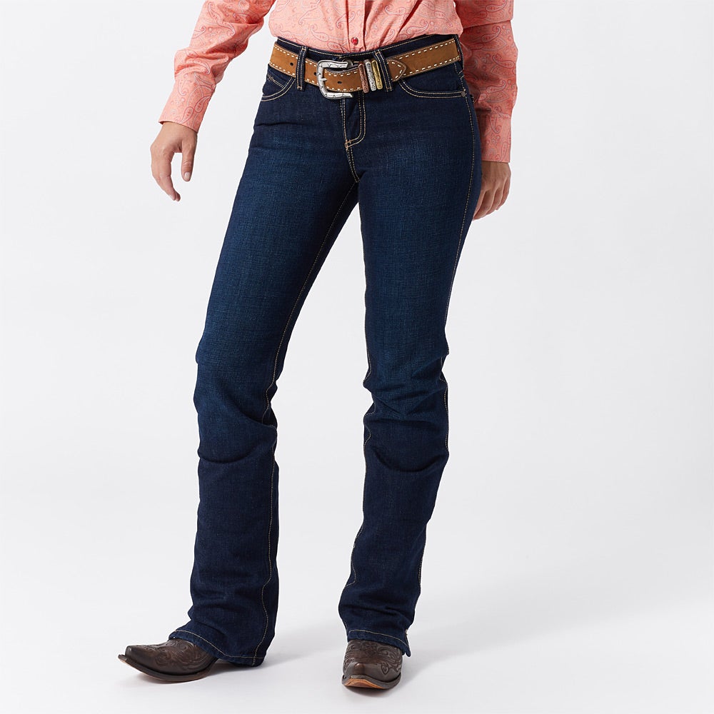 Wrangler Women's Cash Ocean Blue Riding Jeans Riding Warehouse