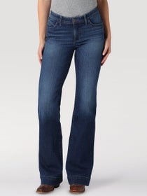 Wrangler Women's Willow Mid-Rise Trouser Jeans Claire