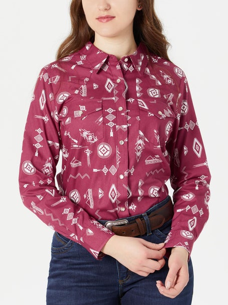 Wrangler Womens Essentials Western Snap Down Shirt