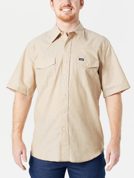 Wrangler Mens Short Sleeve Western Work Shirt
