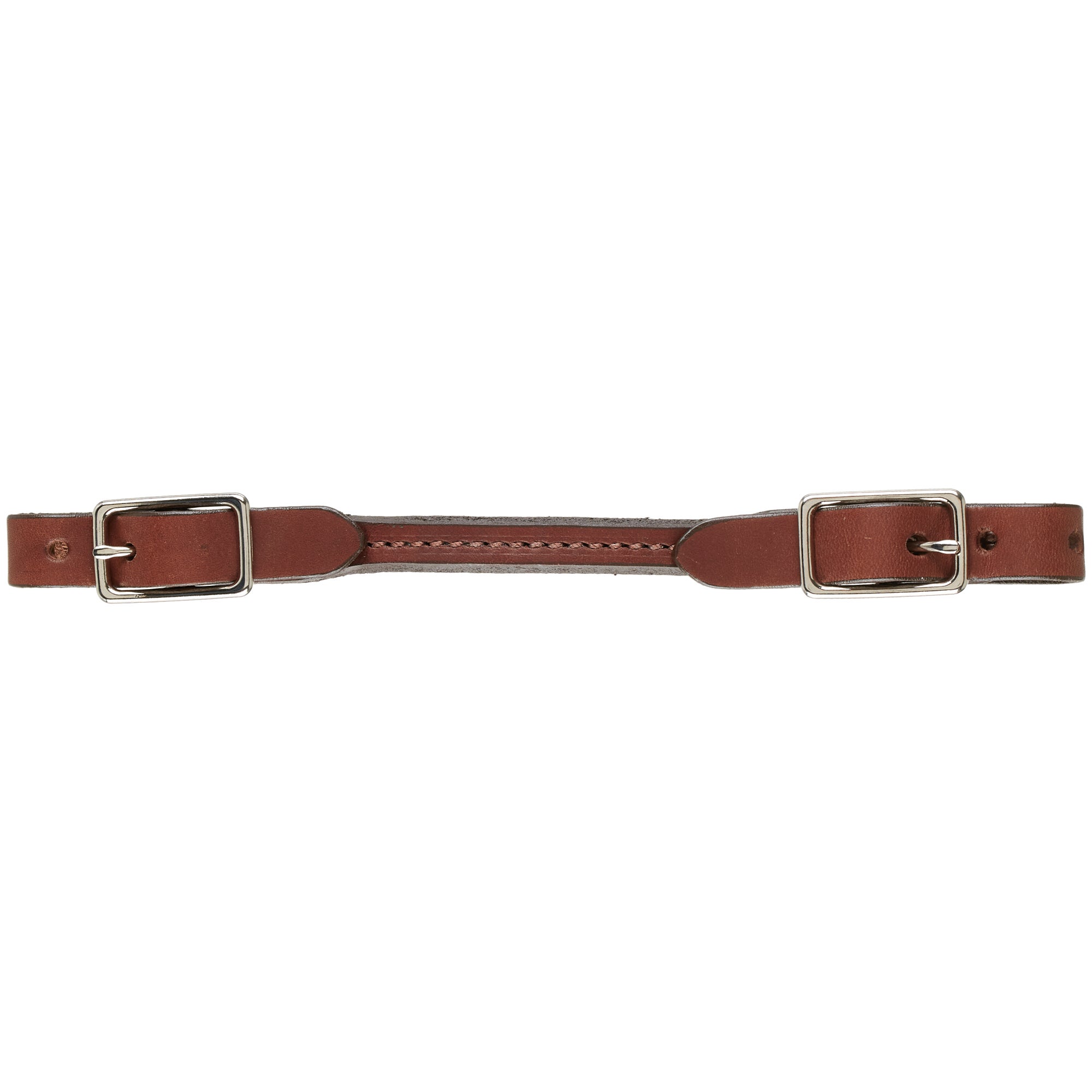 Weaver Leather Harness Leather Nickel Plated Hardware Rounded Curb Strap Russet 