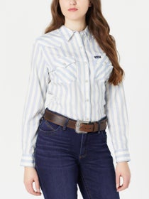 Wrangler Women's Long Sleeve Snap Western Dress Shirt