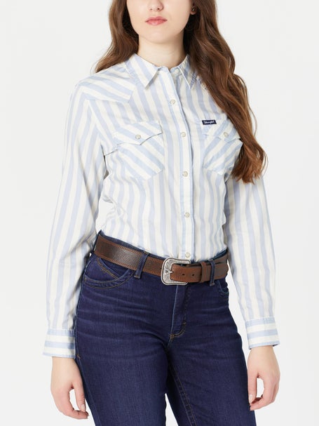 Wrangler Womens Long Sleeve Snap Western Dress Shirt