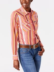 Wrangler Women's Long Sleeve Snap Western Dress Shirt