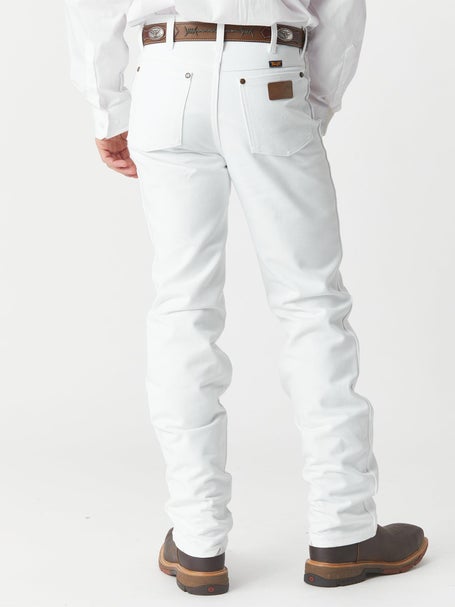 Wrangler 4H & FFA Men's Slim Fit Cowboy Cut White Jeans | Riding Warehouse