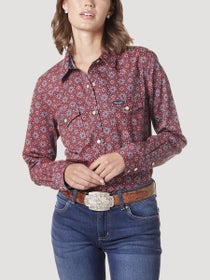 Wrangler Women's Retro Long Sleeve Western Shirt