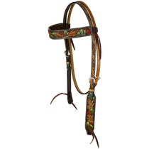 Weaver Turquoise Cross Cactus Tooled Headstall