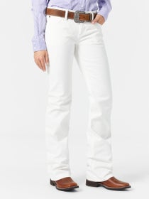 Wrangler Women's Q-Baby Mid Rise Dyeable White Jeans