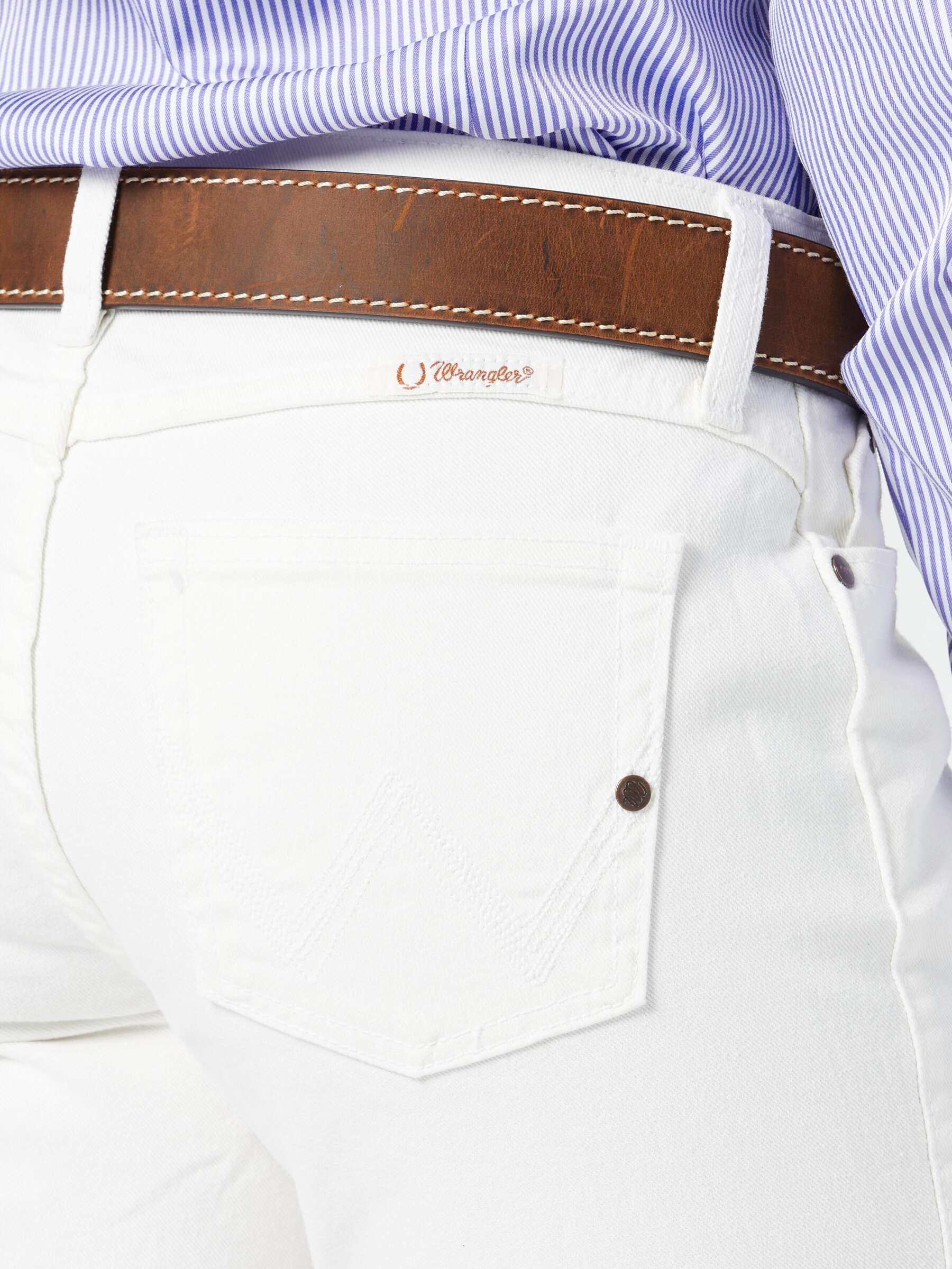 Wrangler Women's Q Baby Mid Rise Dyeable White Jeans Riding Warehouse