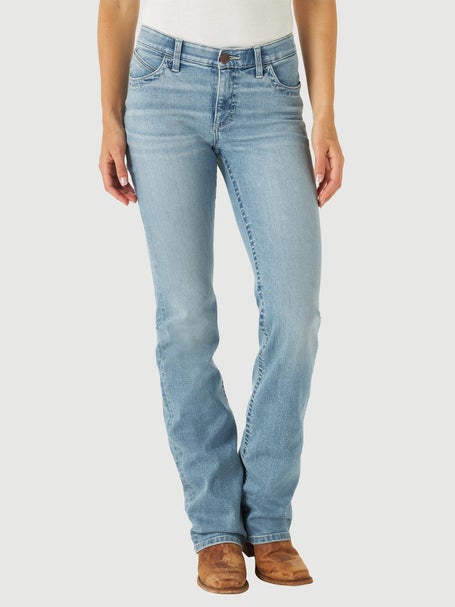 Wrangler Willow Light Wash Mid-Rise Boot Cut Jeans | Riding Warehouse