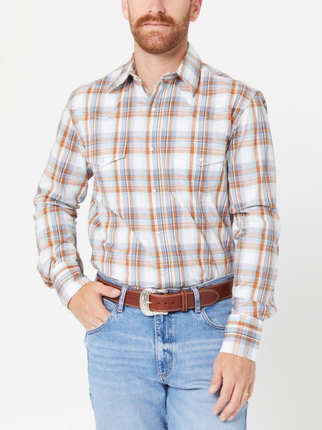 Wrangler Mens Wrinkle Resist Western Classic Fit Shirt