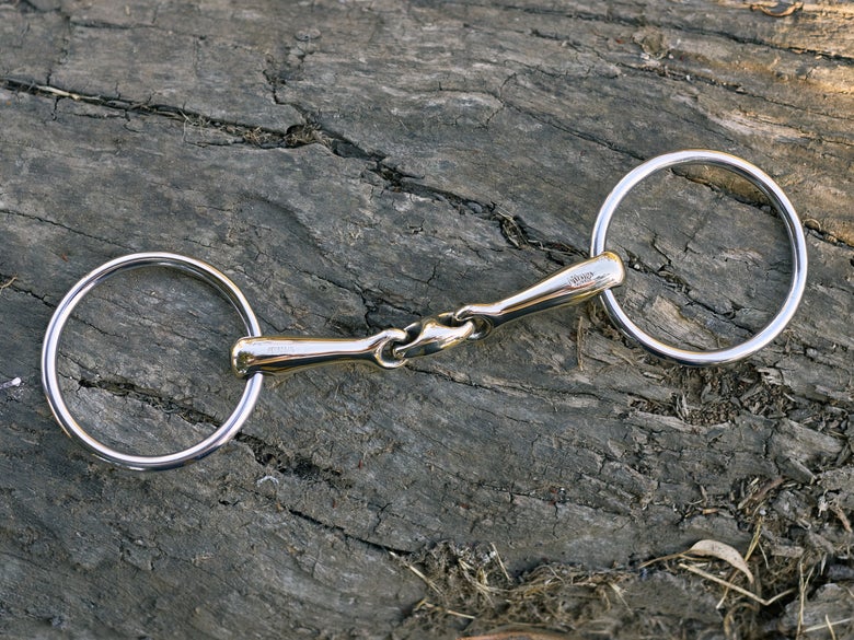 Herm Sprenger Bit made from Sensogan material that aids in chewing and acceptance of the bit.