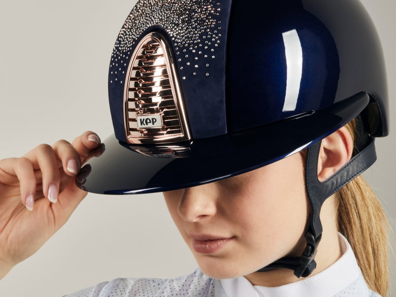 Lady wearing a KEP Italia Helmet