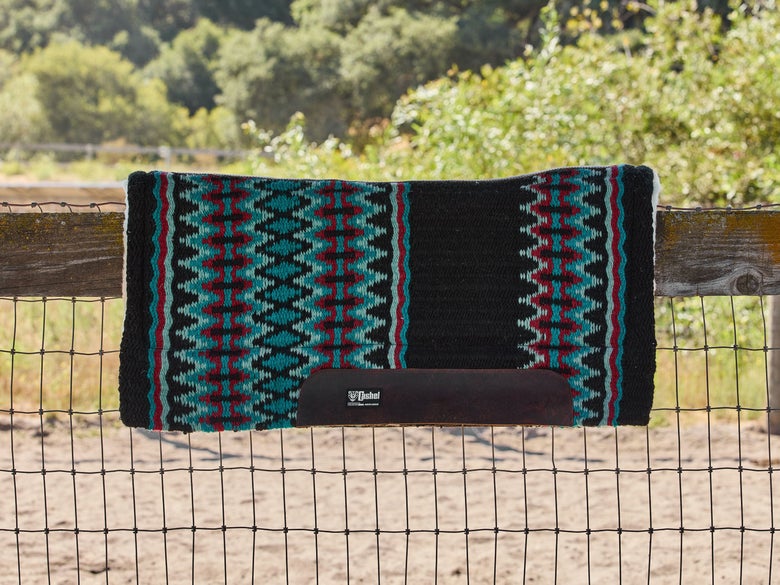Western Saddle Pad with pretty turquoise accents.