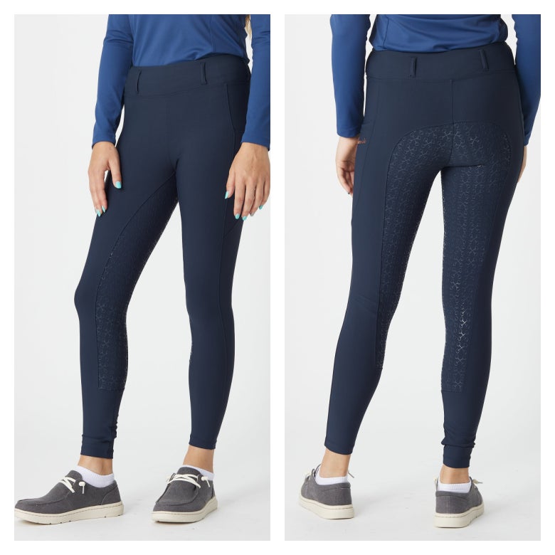 High Performance Horse Riding Tights with Pockets - Blue