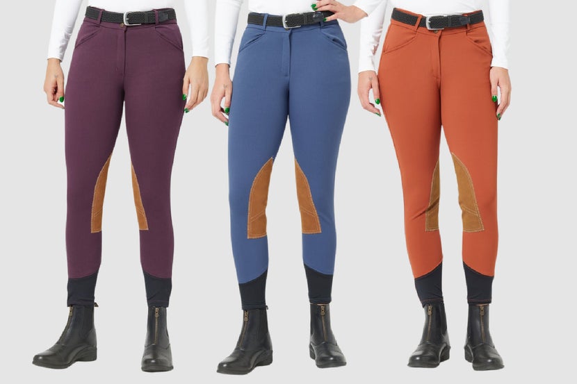 Royal Highness Women's Euro Seat Knee Patch Breeches in Three Different Colors