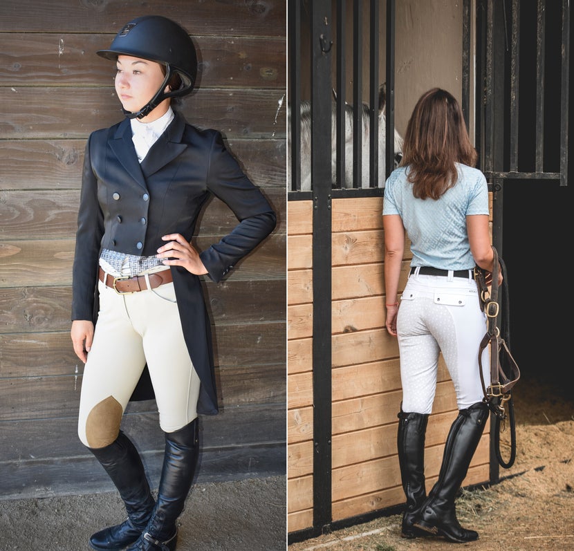 Tournament Riding Breeches High Waist High Waist Riding Trousers Full Grip  36 38 40 42 44 46 White Stick Full Grip : : Fashion